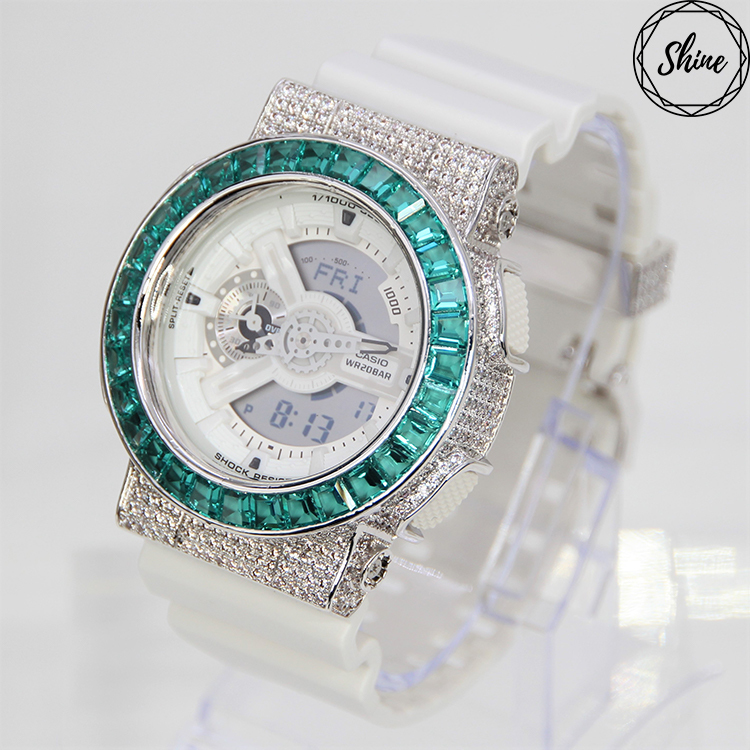 [限量] GA-110MW-7A 銀色碧藍圈全套