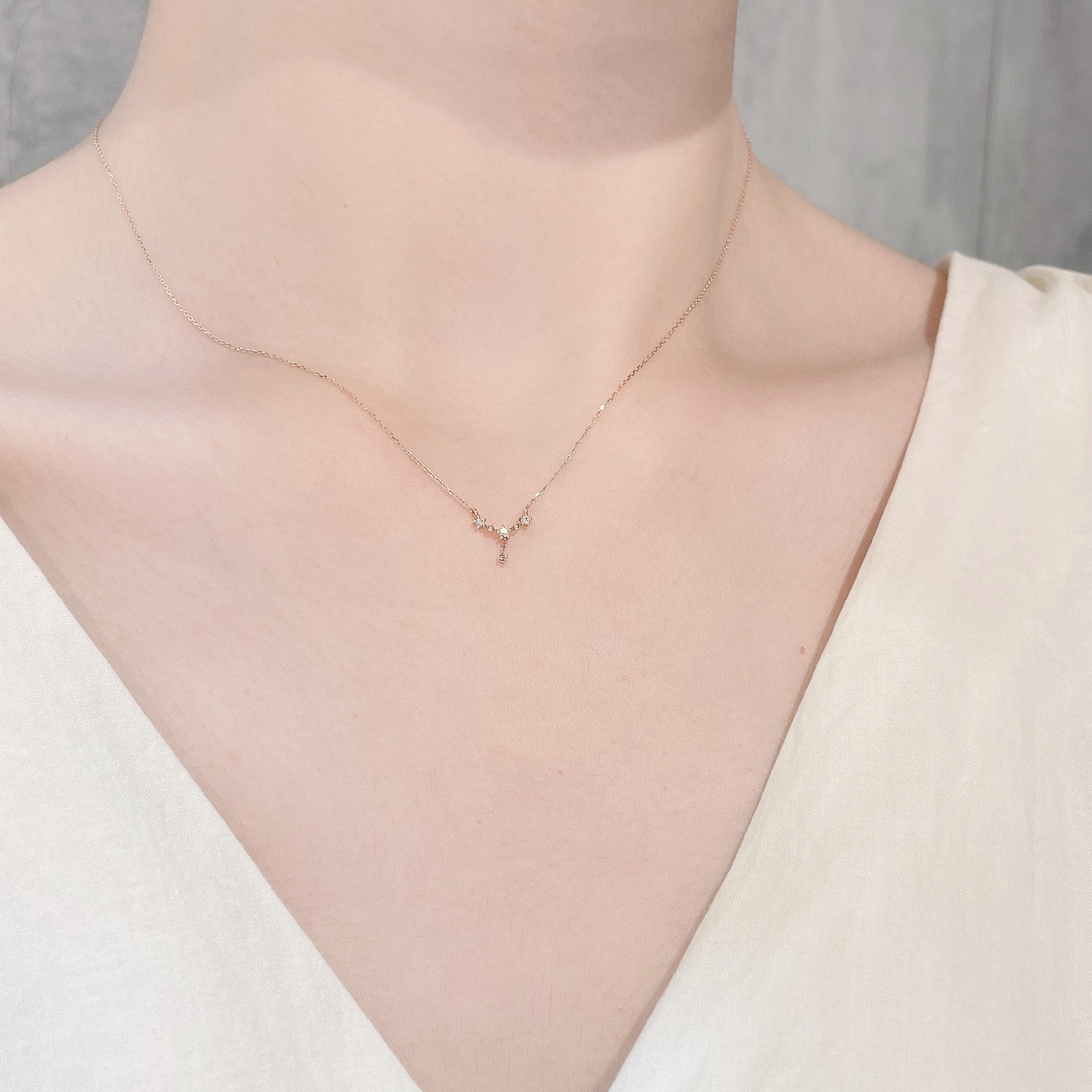 14K Stardust真鑽鎖骨鏈