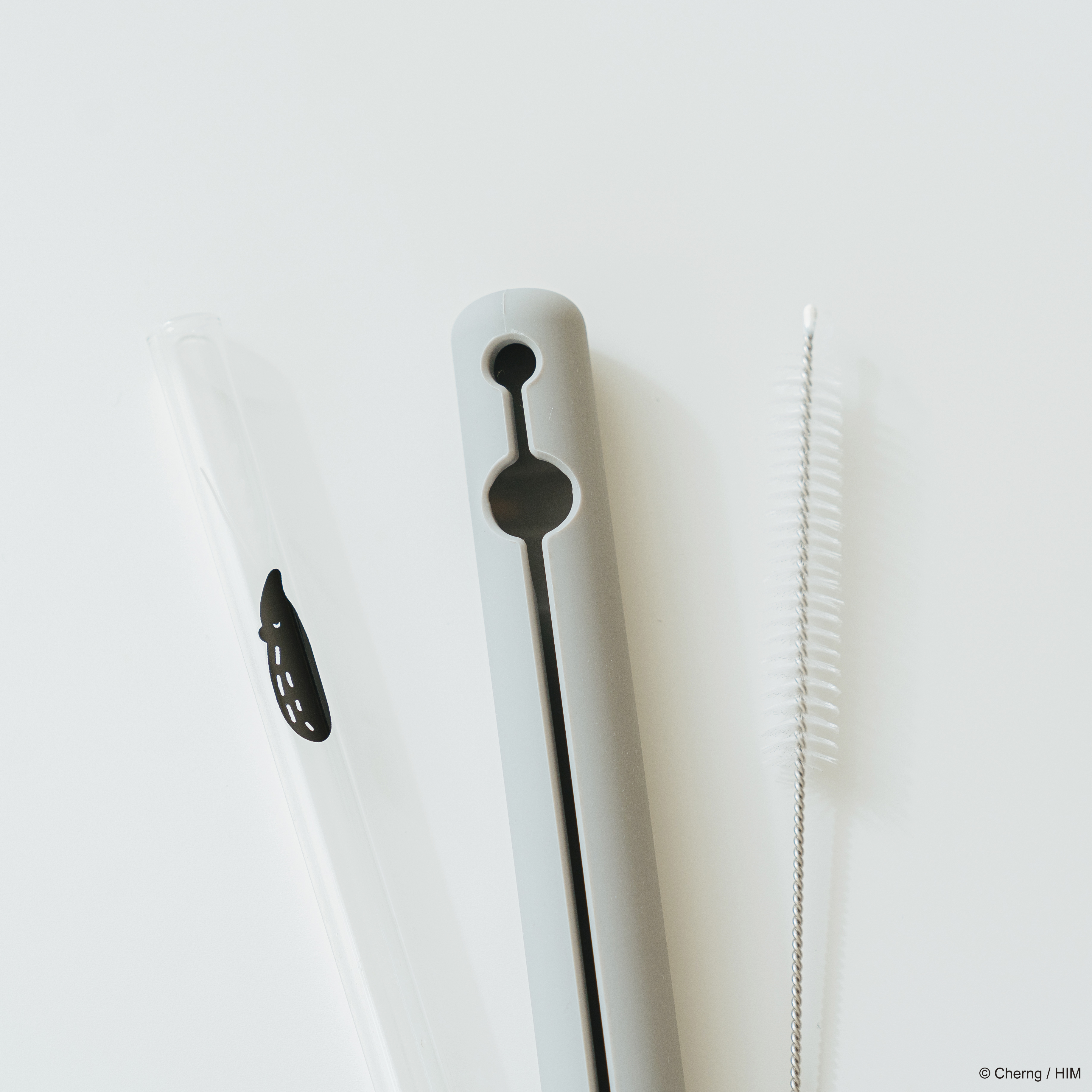 （獨家款）【凍感馬來貘！冷變玻璃粗吸管】 可吸珍珠（含1粗玻璃吸管＋矽膠保護套＋清潔刷）