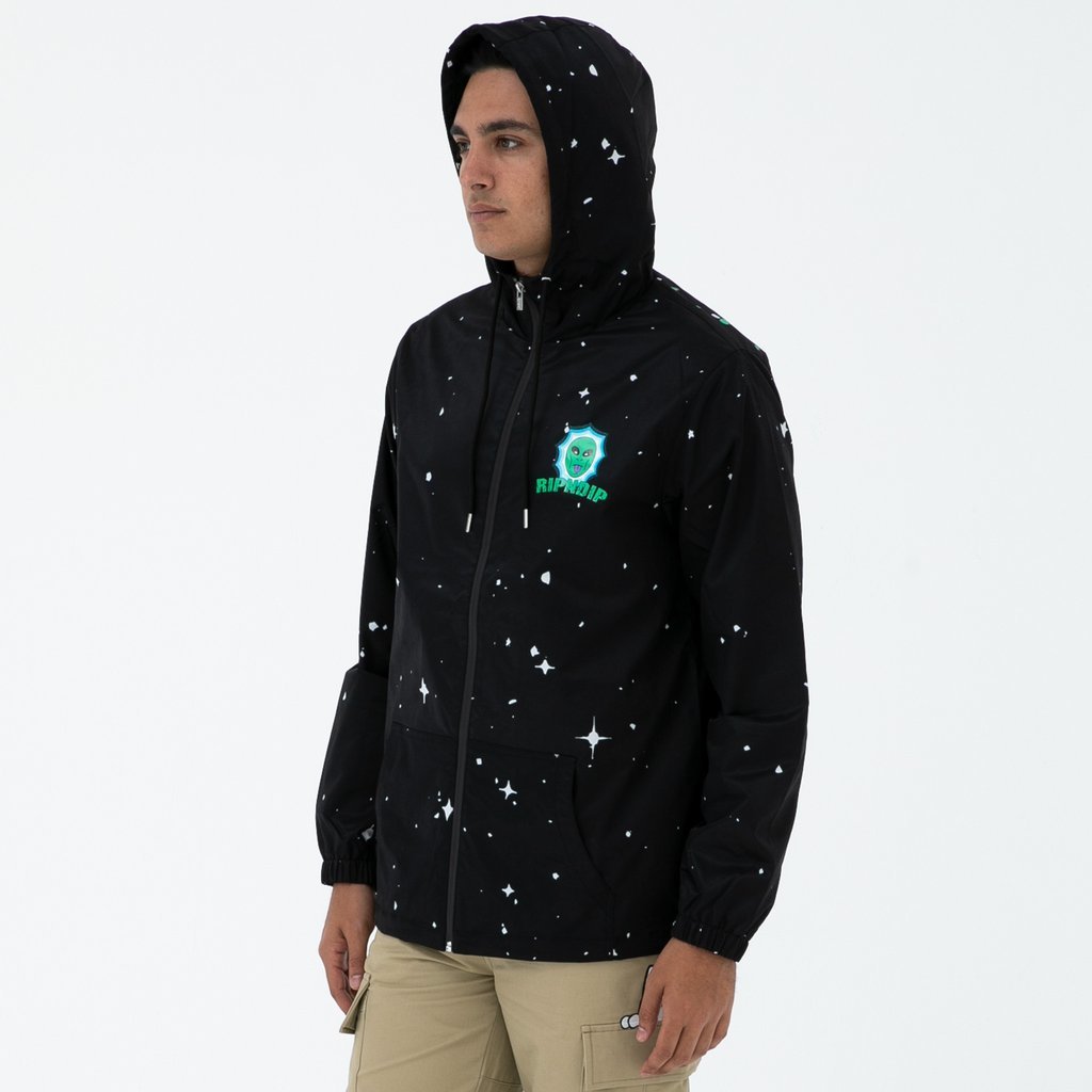 RIPNDIP NEBULAN ANORAK JACKET (Black) 防風外套中指貓台灣總代理-AL