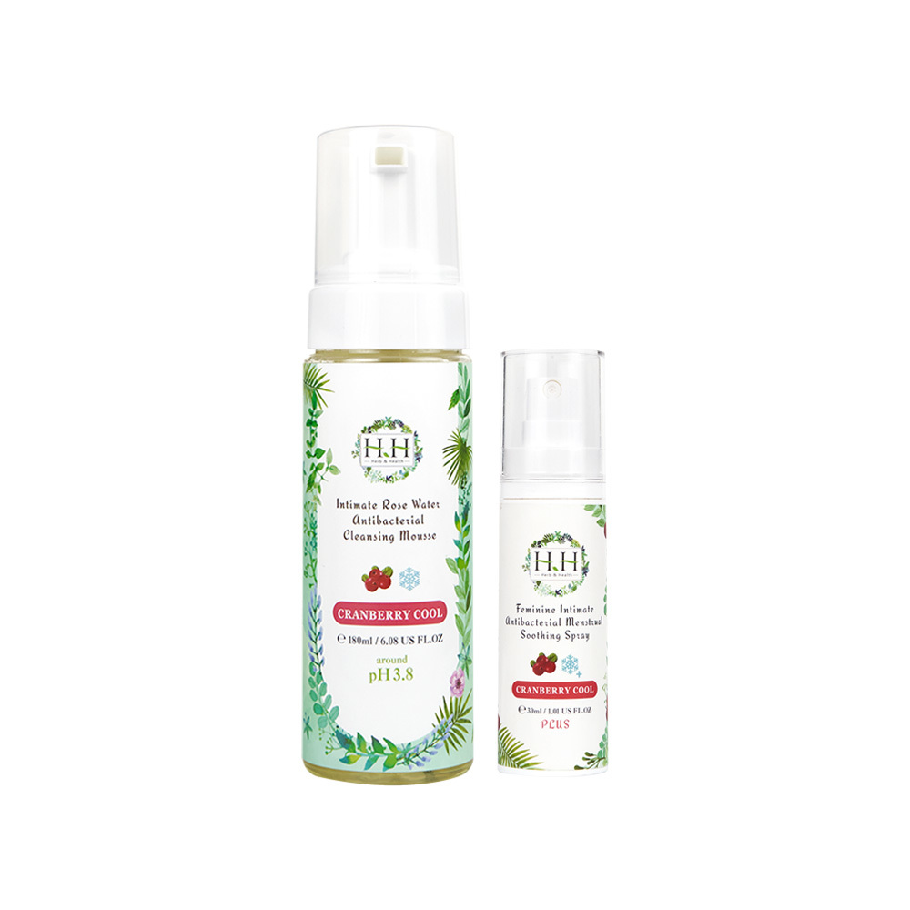 HH Intimate Antibacterial Mousse (180ml) + Cranberry Cool Spray(30ml)