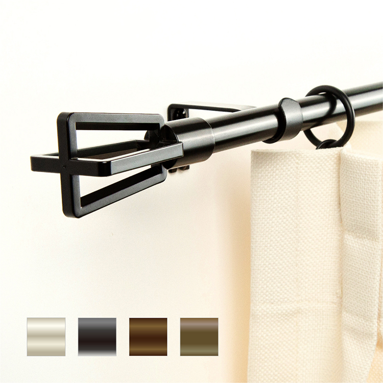 15.7mm│簡約格調│伸縮窗簾桿架│2尺寸│4色
