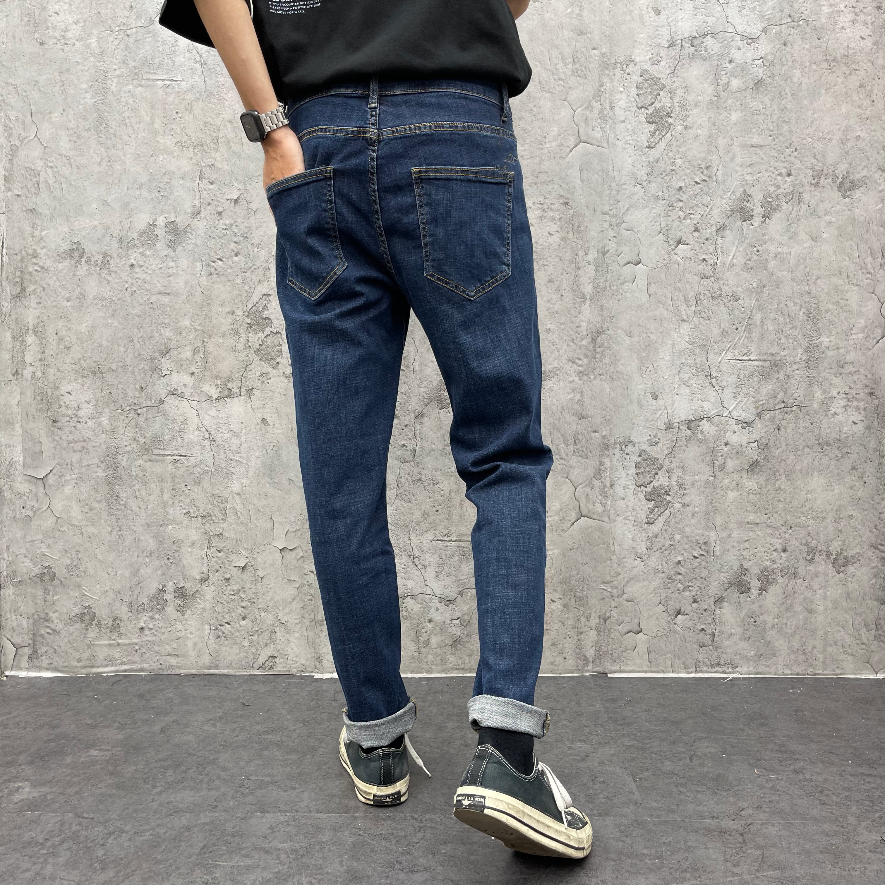 XCTRL 彈性修身原色牛仔褲-藍