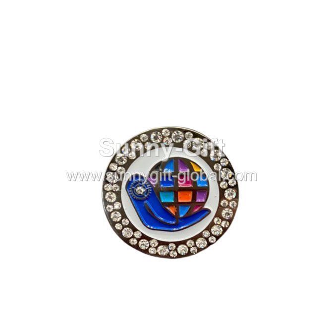 2021-2022 Full Color Lapel Pin with Rhinestones