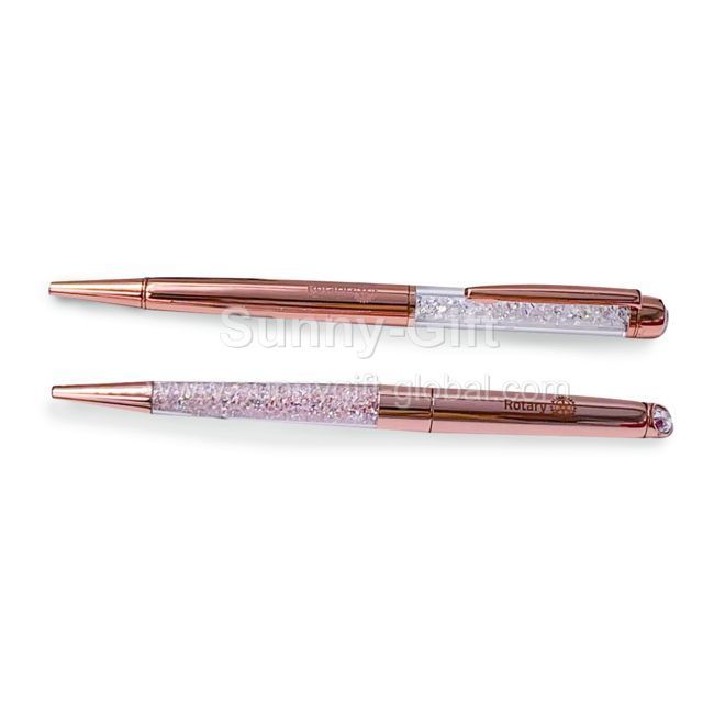 Crystal Rotary Ballpen (Rose gold)