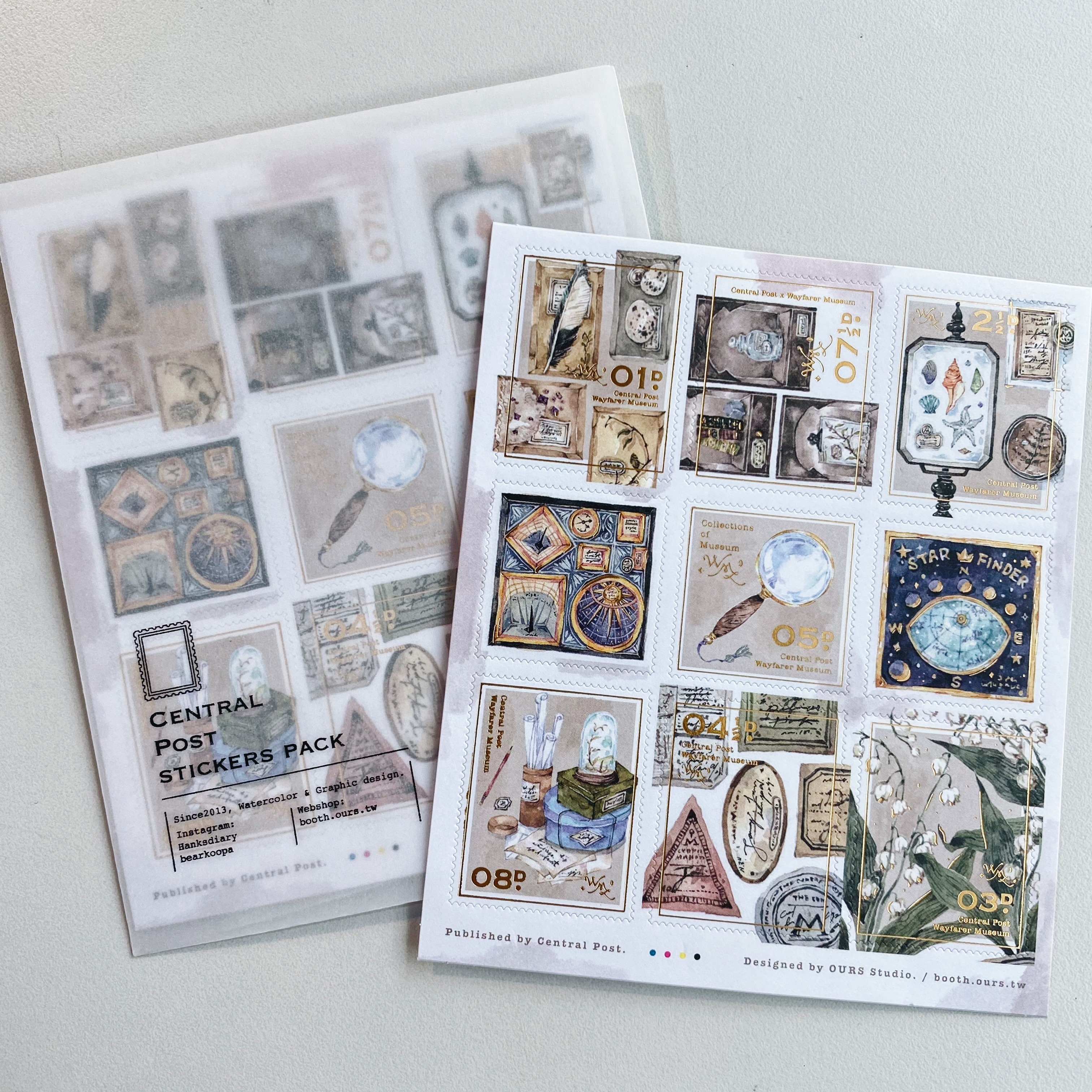 OURS森林好朋友 博物館藏 郵票貼紙