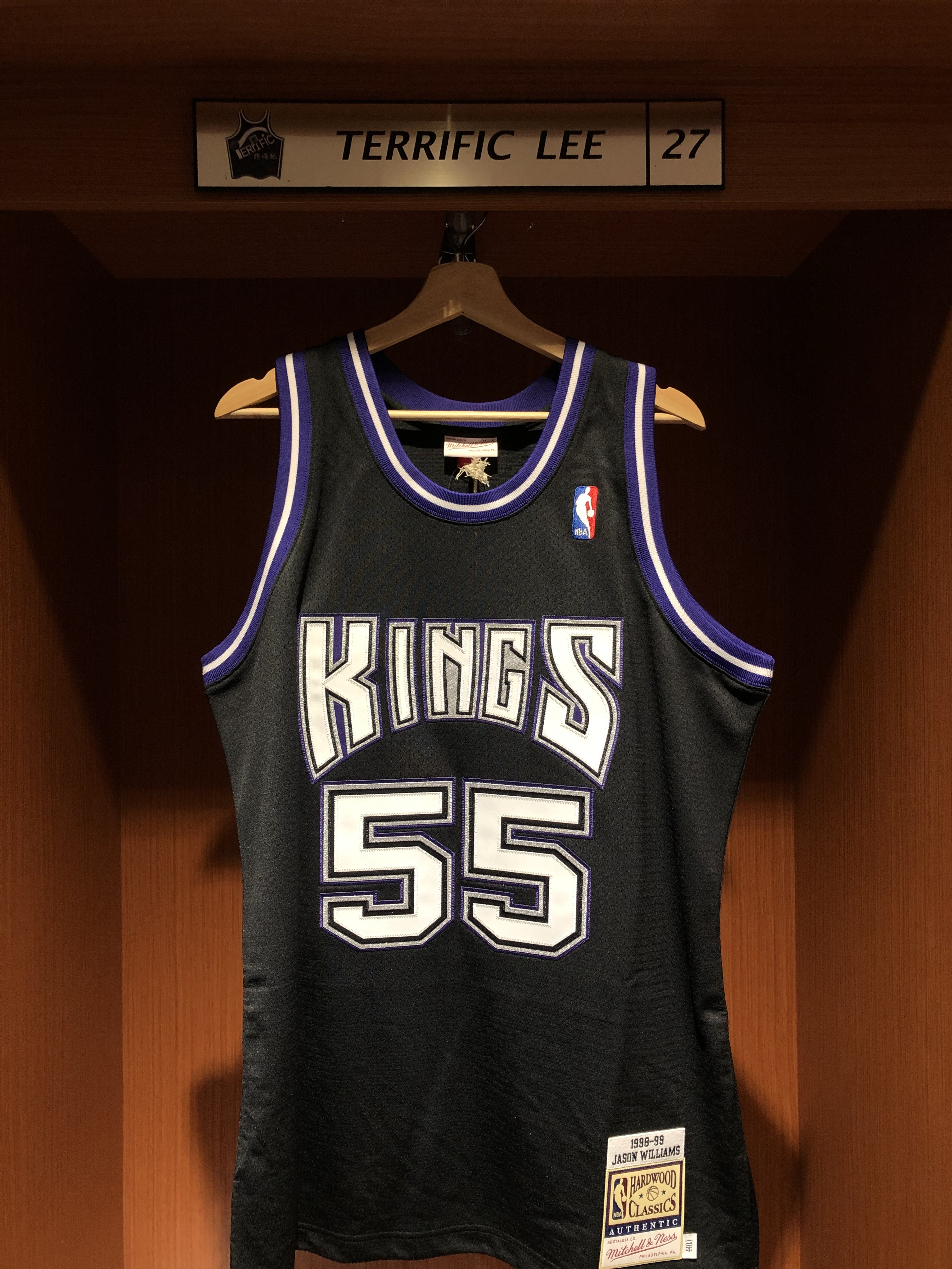 NBA球衣 Jason Williams 沙加緬度國王黑 98-99 黑 銀蔥 M&N Authentic 球員版 電繡 全新