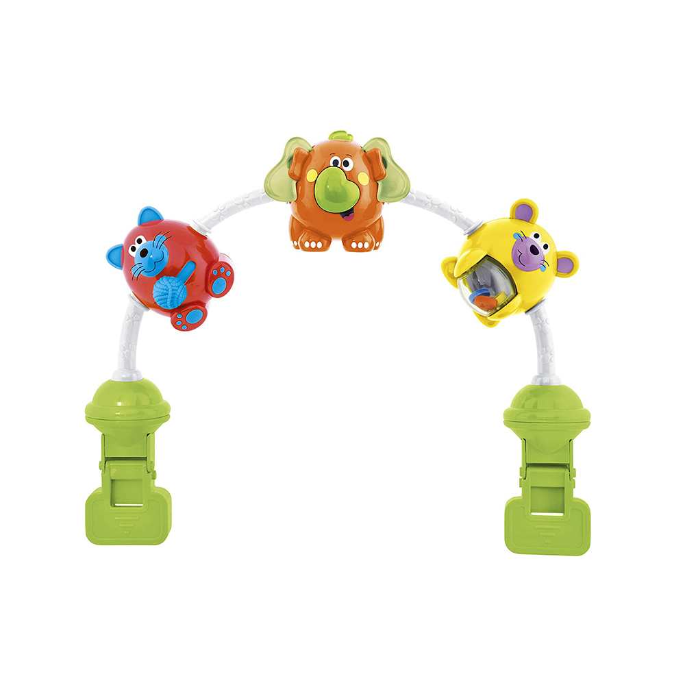 可愛動物推車玩具架