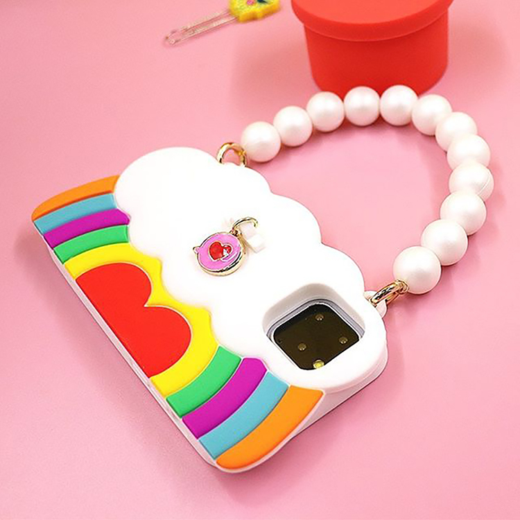 Candies iPhone 11 Pro - 雲朵彩虹手提晚宴包(深彩)