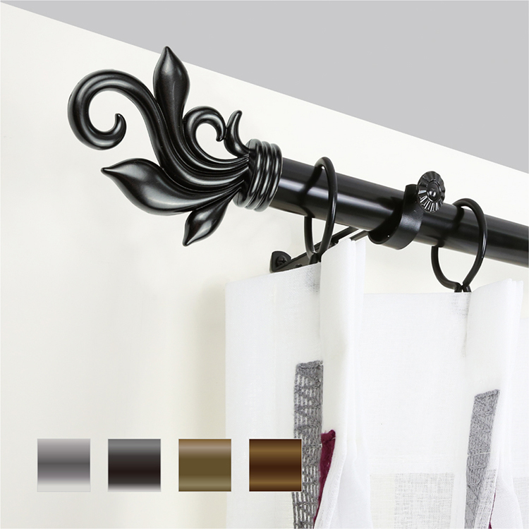 20.7mm│美型雕塑│伸縮窗簾桿架│2尺寸│4色