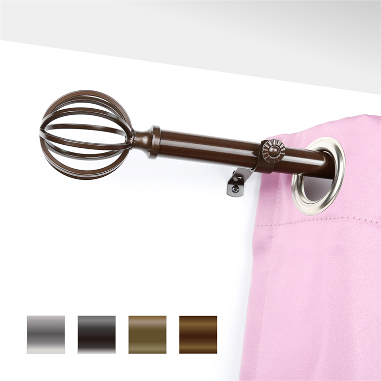 20.7mm│情迷巴黎│伸縮窗簾桿架│2尺寸│4色