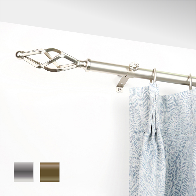 20.7mm│幾何藝術│伸縮窗簾桿架│2尺寸│2色