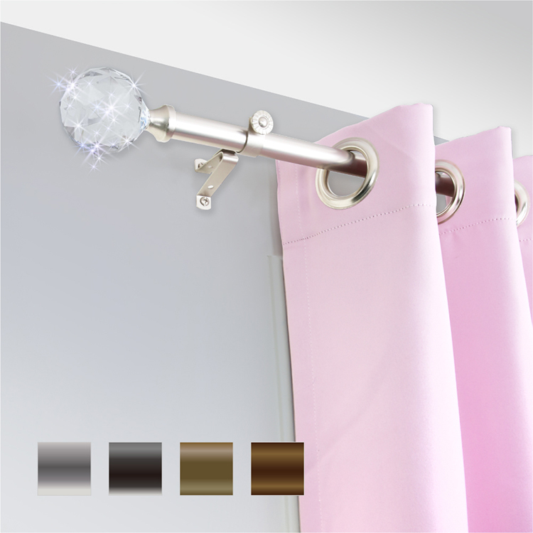 20.7mm│晶鑽璀璨│伸縮窗簾桿架│2尺寸│4色