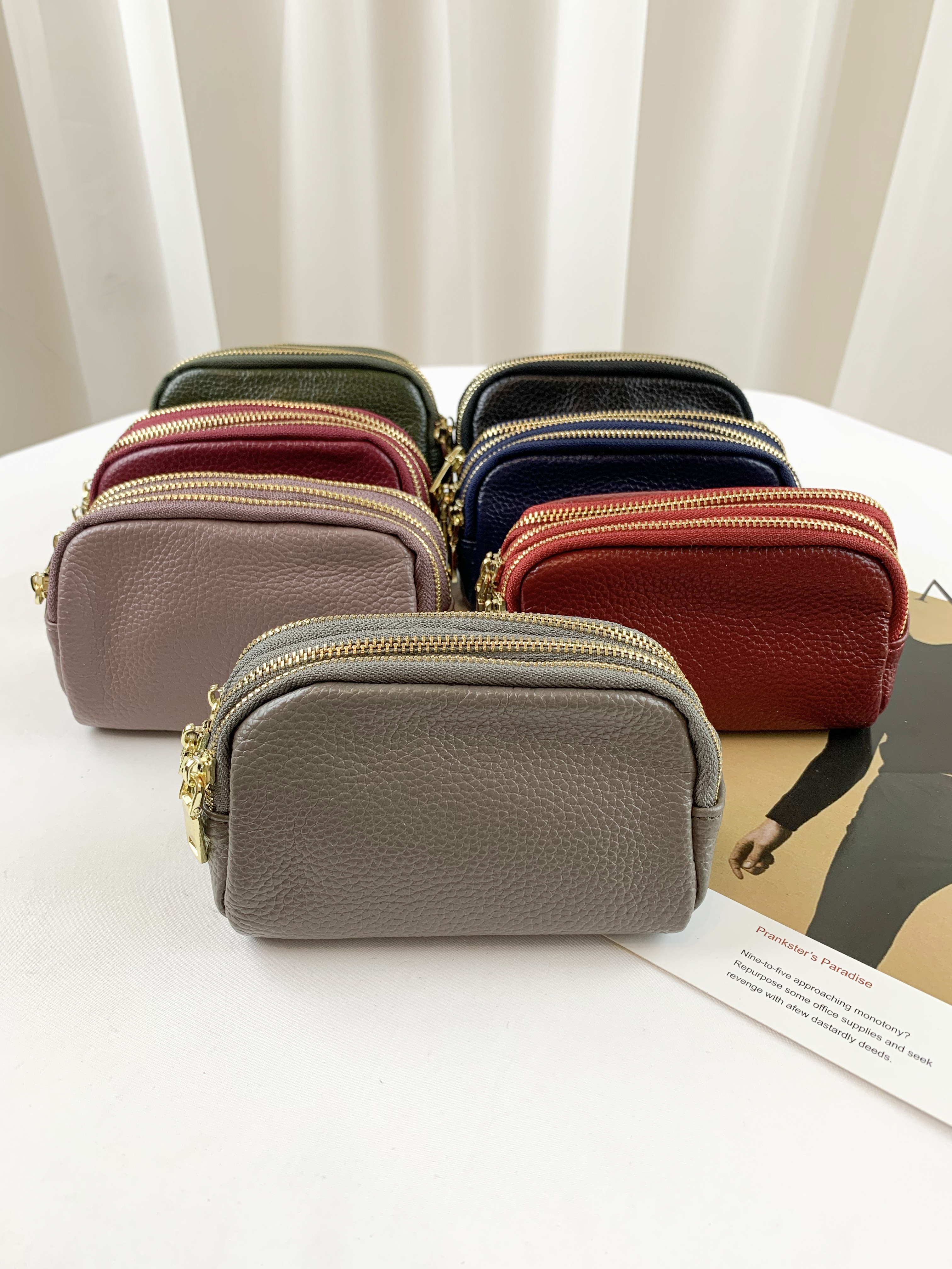 韓國素面款小牛皮零錢包 / 卡夾包 #0015