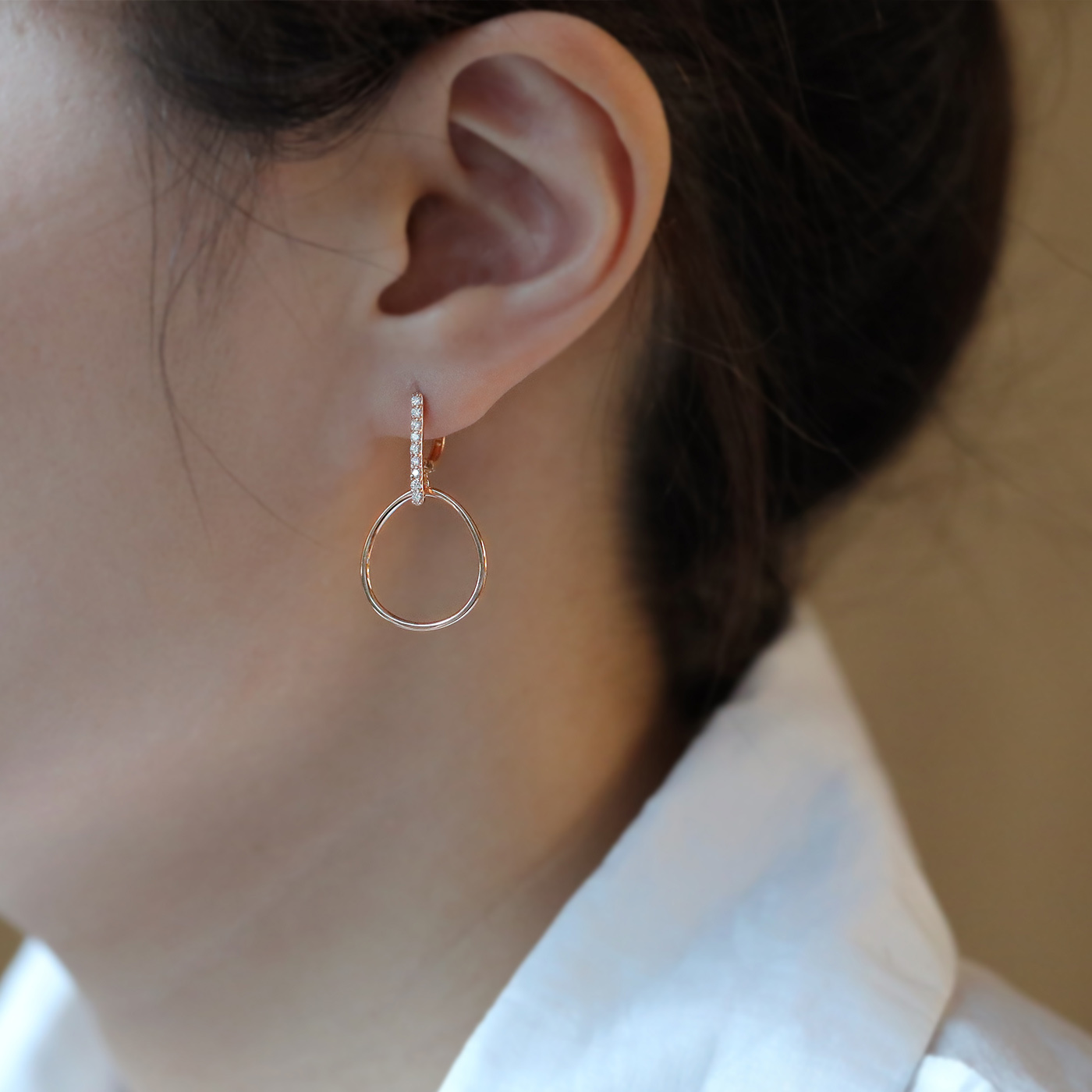 愛的循環 — 23分鑽石耳環
