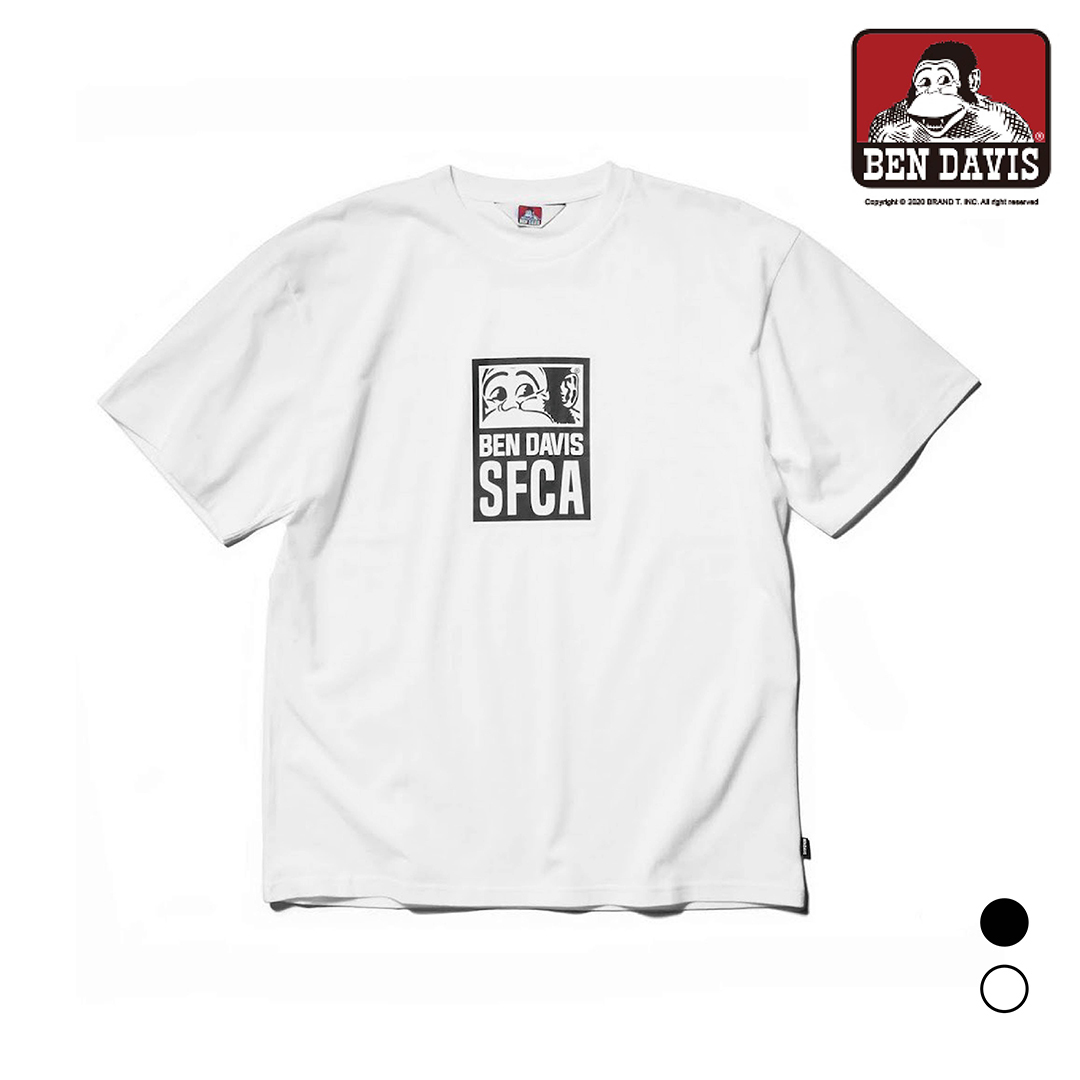 【 BEN DAVIS | 方框LOGO黑白照短TEE - 2色 】
