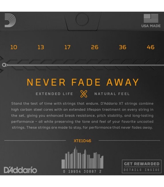 Daddario XTE 1046 XT 電吉他弦 鍍鎳 10-46