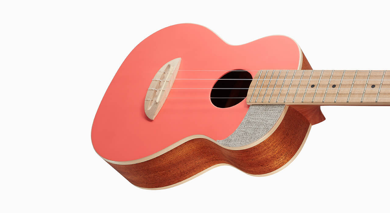 aNueNue aNueNue 彩虹人 烏克麗麗 UC10-LC 23吋 活珊瑚橘 雲杉木/桃花心木 面單板 色彩系列 第 4 張圖片｜三峽烏克麗麗