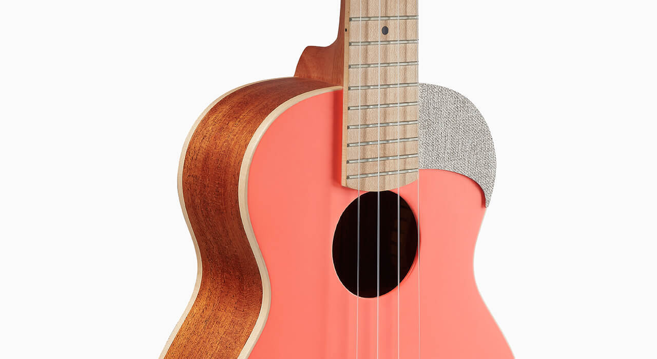 aNueNue aNueNue 彩虹人 烏克麗麗 UC10-LC 23吋 活珊瑚橘 雲杉木/桃花心木 面單板 色彩系列 第 5 張圖片｜三峽烏克麗麗