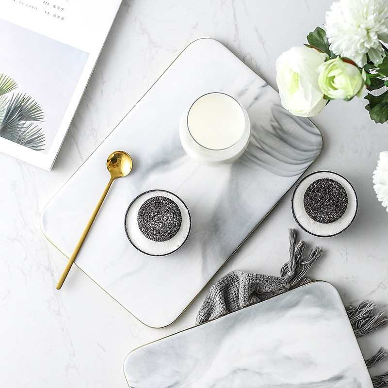 【ＡＨ114】大理石金邊平面托盤