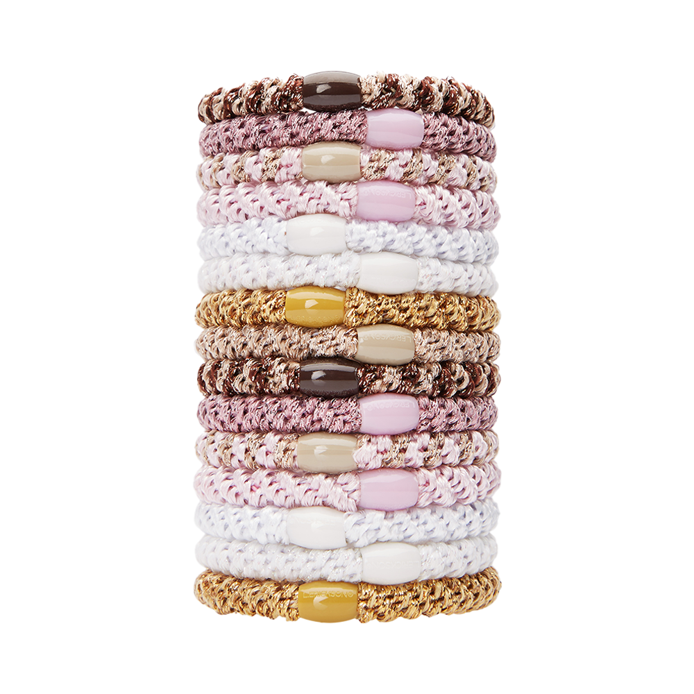 L. ERICKSON 彈力髮圈桶15入-粗版〈棉花糖〉