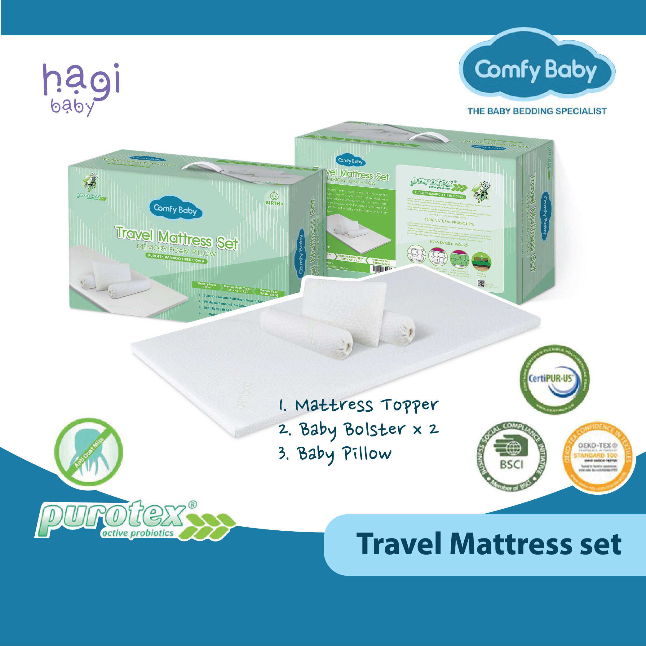 Travel store mattress baby