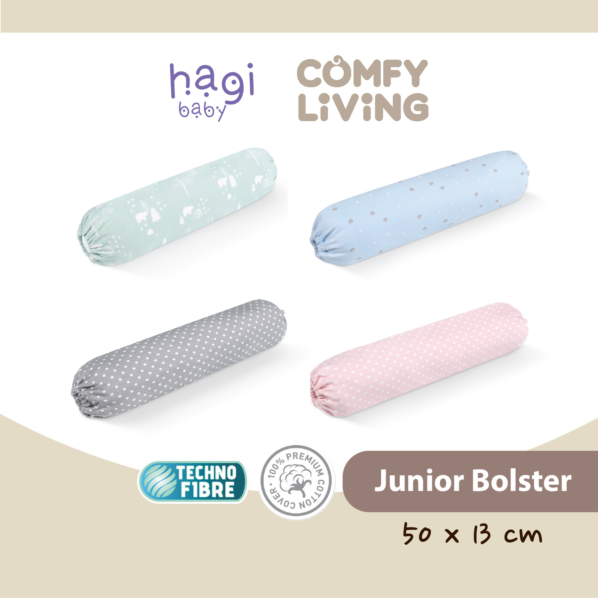 Comfy Living Junior Bolster / Bolster Cover (50 x 13 cm)