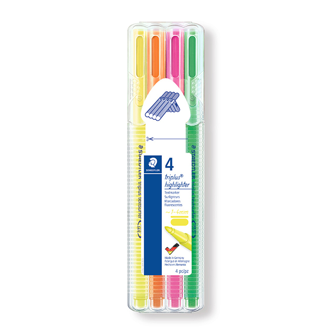 【STAEDTLER 施德樓】Triplus三角舒寫螢光筆4色組 MS362 SB4