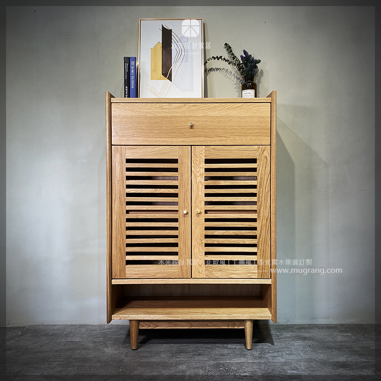 Esther-白橡木隔柵抽屜鞋櫃|可訂製