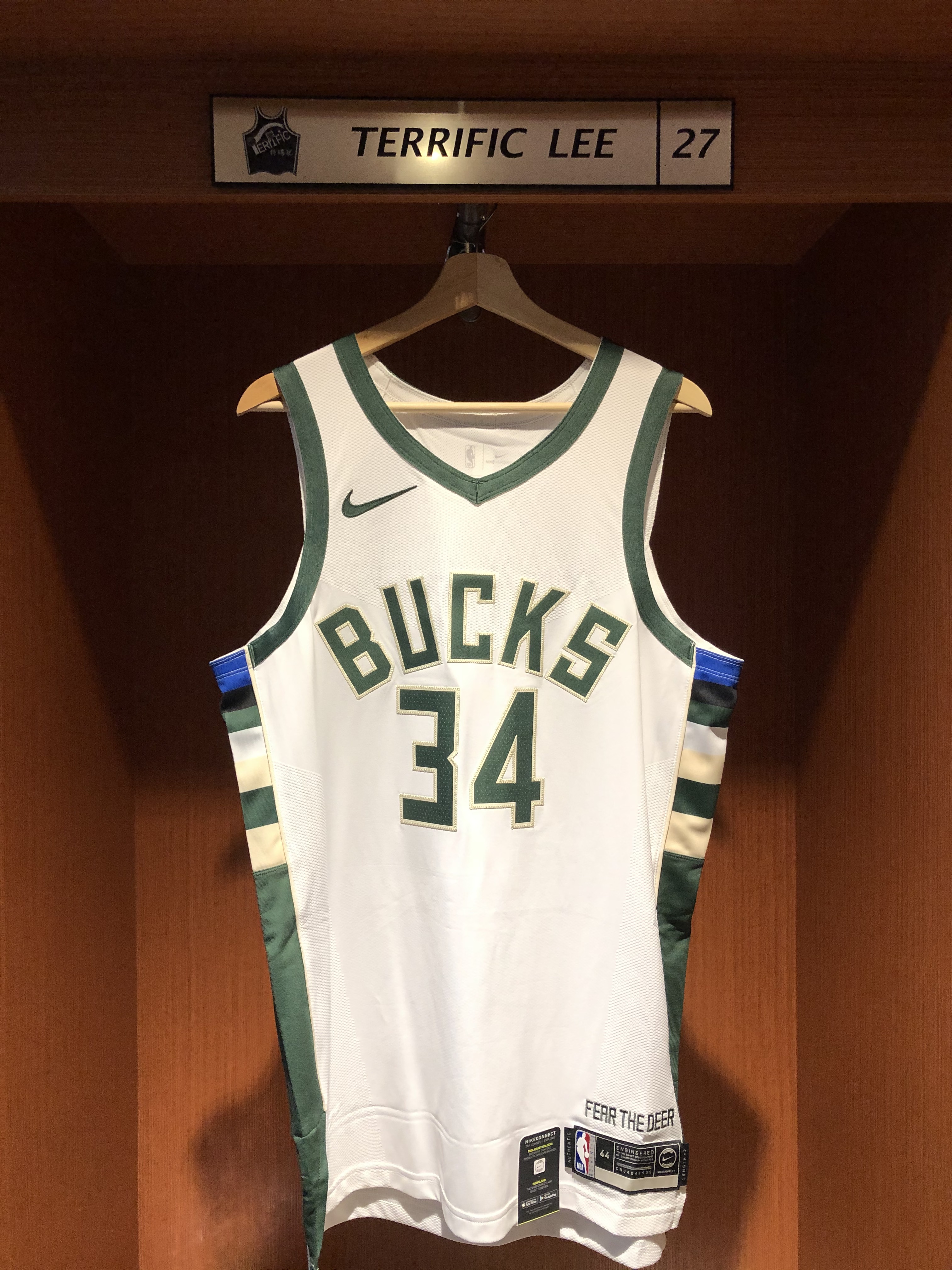 NBA球衣 Giannis Antetokounmpo 密爾瓦基公鹿白 Association Nike Authentic 球員版 電繡 全新