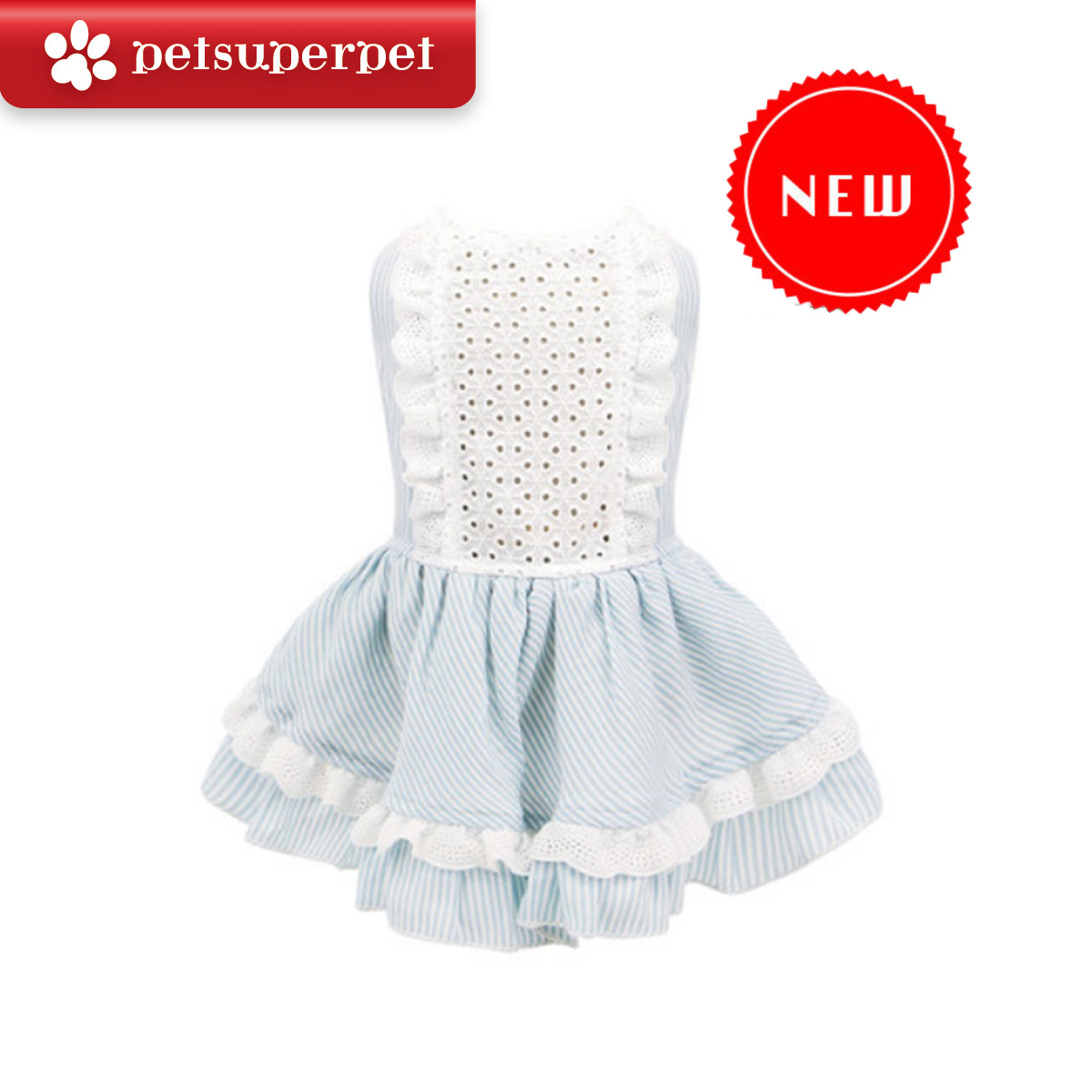 【新上架！】IsPet 寵物貓狗衣服 - 薄款公主裙 - 藍色 [4尺寸]