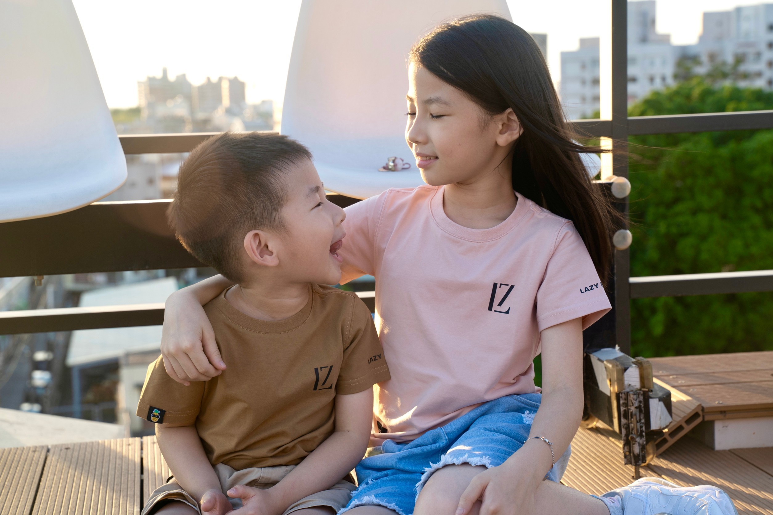 Lazy Man 素著T恤--小孩款