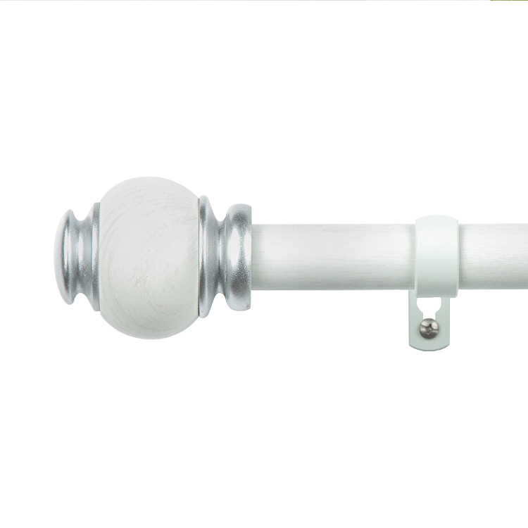 25.4mm│沉穩俐落│仿木紋│伸縮窗簾桿架│2尺寸│3色