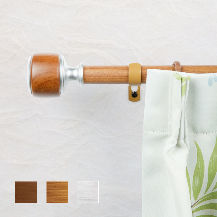 25.4mm│簡單生活│仿木紋│伸縮窗簾桿架│2尺寸│3色
