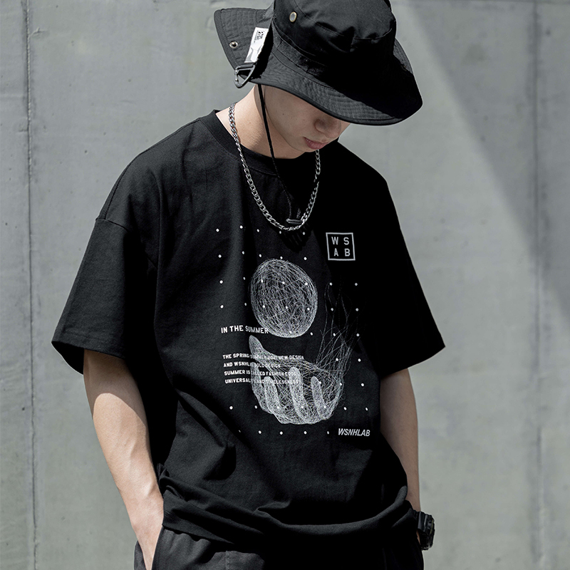 賽博朋克元素機能棉質短袖