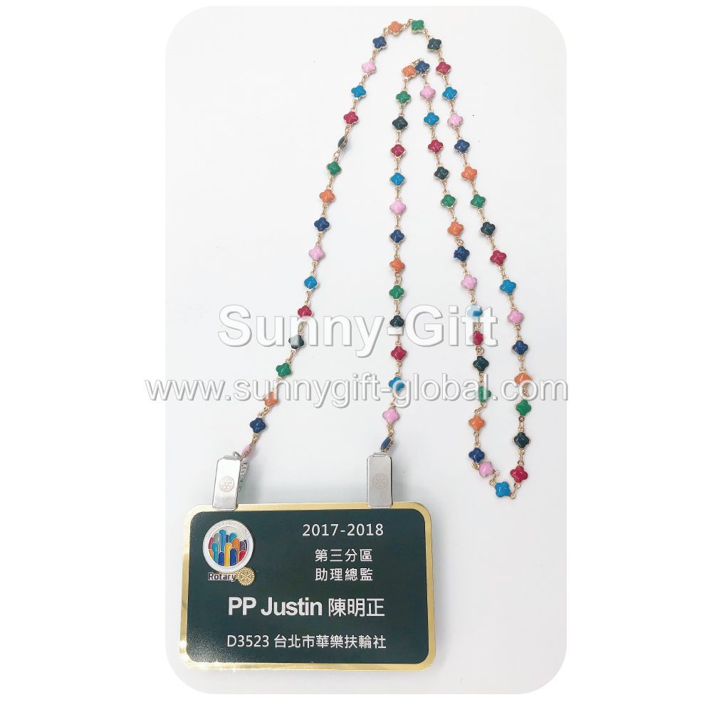 Rotary Name Badge Necklace
