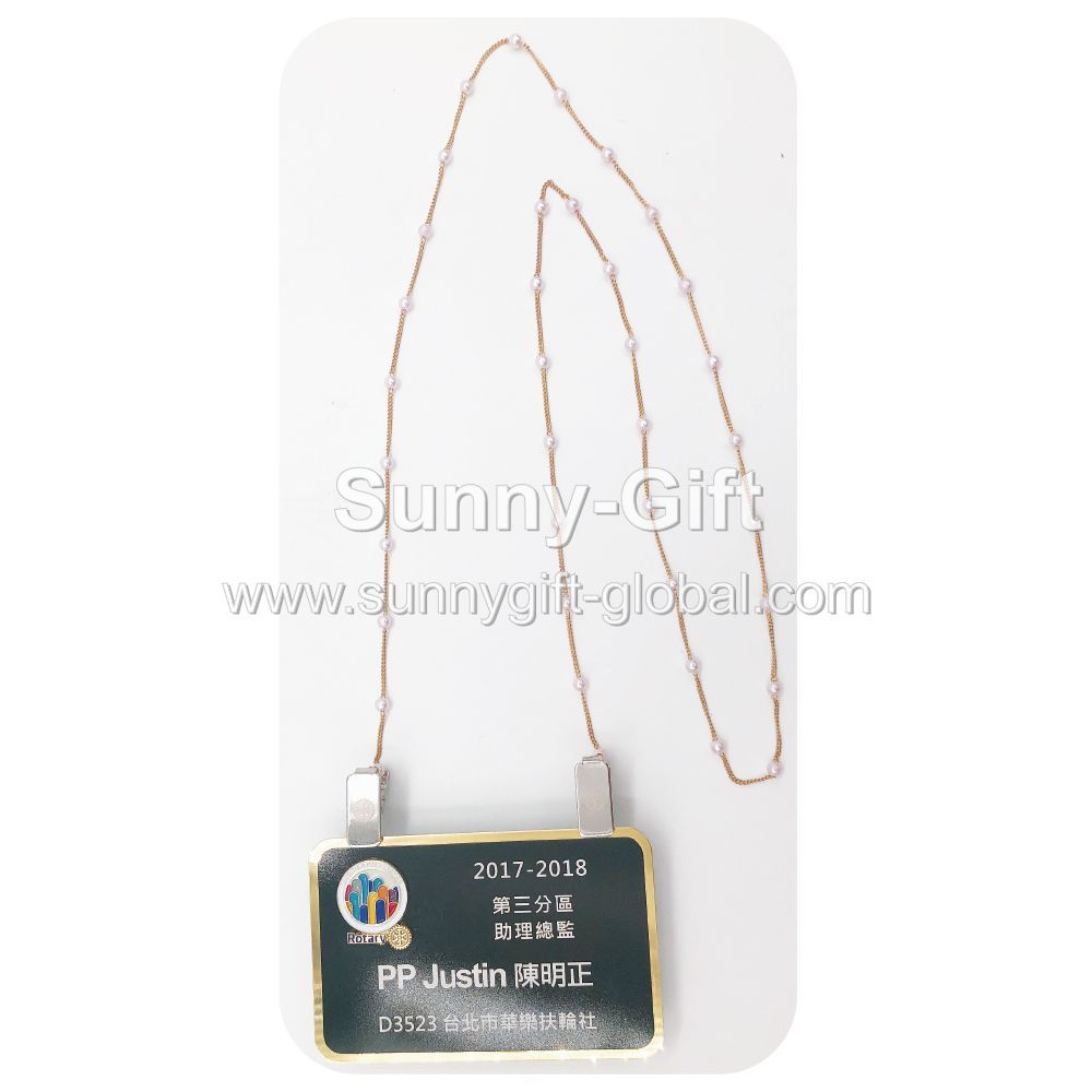 Rotary Name Badge Necklace