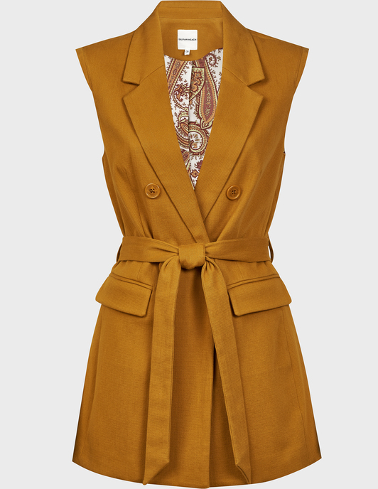 【SILVIAN HEACH】無袖綁帶西裝外套