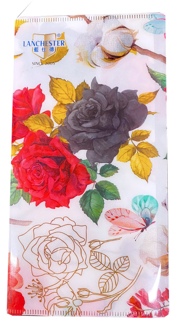 【玫瑰】高貴花語口罩套 22*11cm (三層分隔內層)