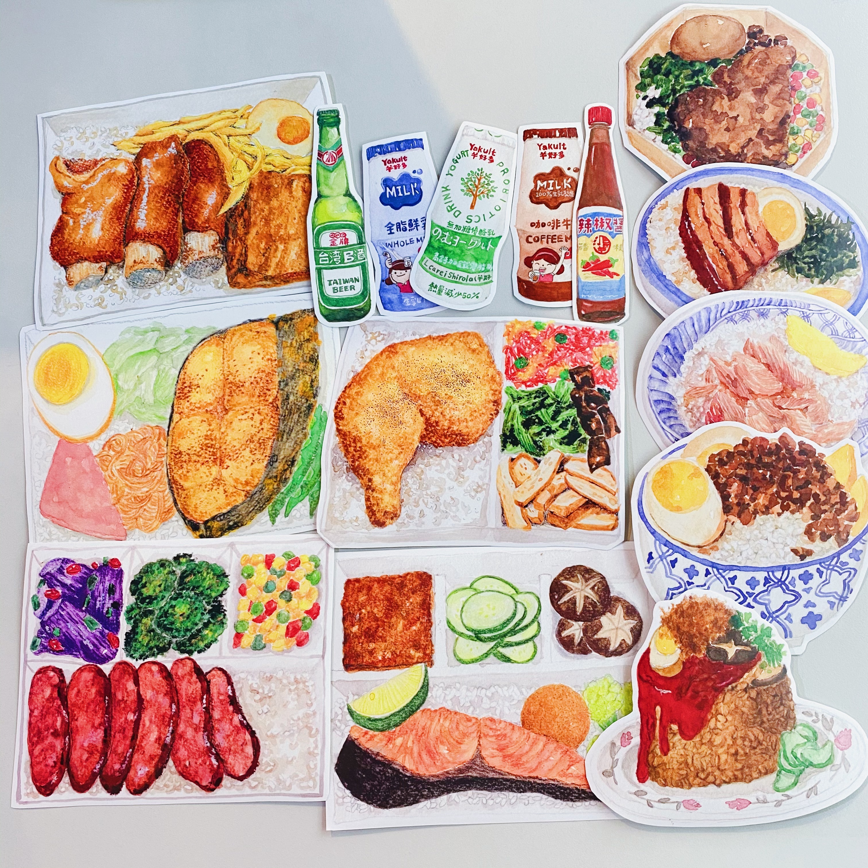 我不是在吃就是在買吃的路上 15入超大防水貼紙|針線球