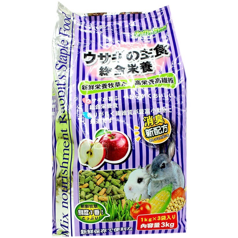 Petty Man-愛兔綜合營養主食 兔飼料3kg #