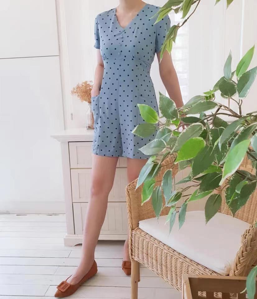 POLKA DOT SHORT JUMPSUIT