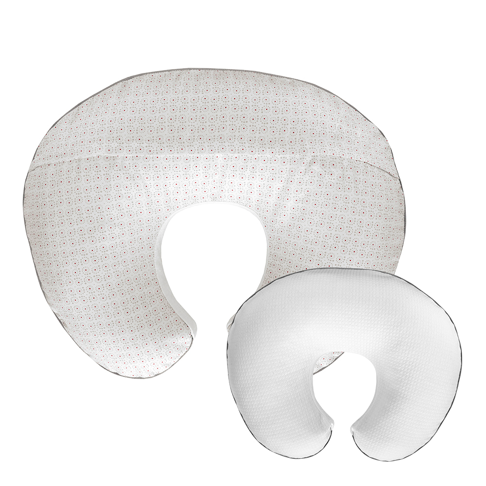 Boppy雙面多功能授乳枕-針織/紅點