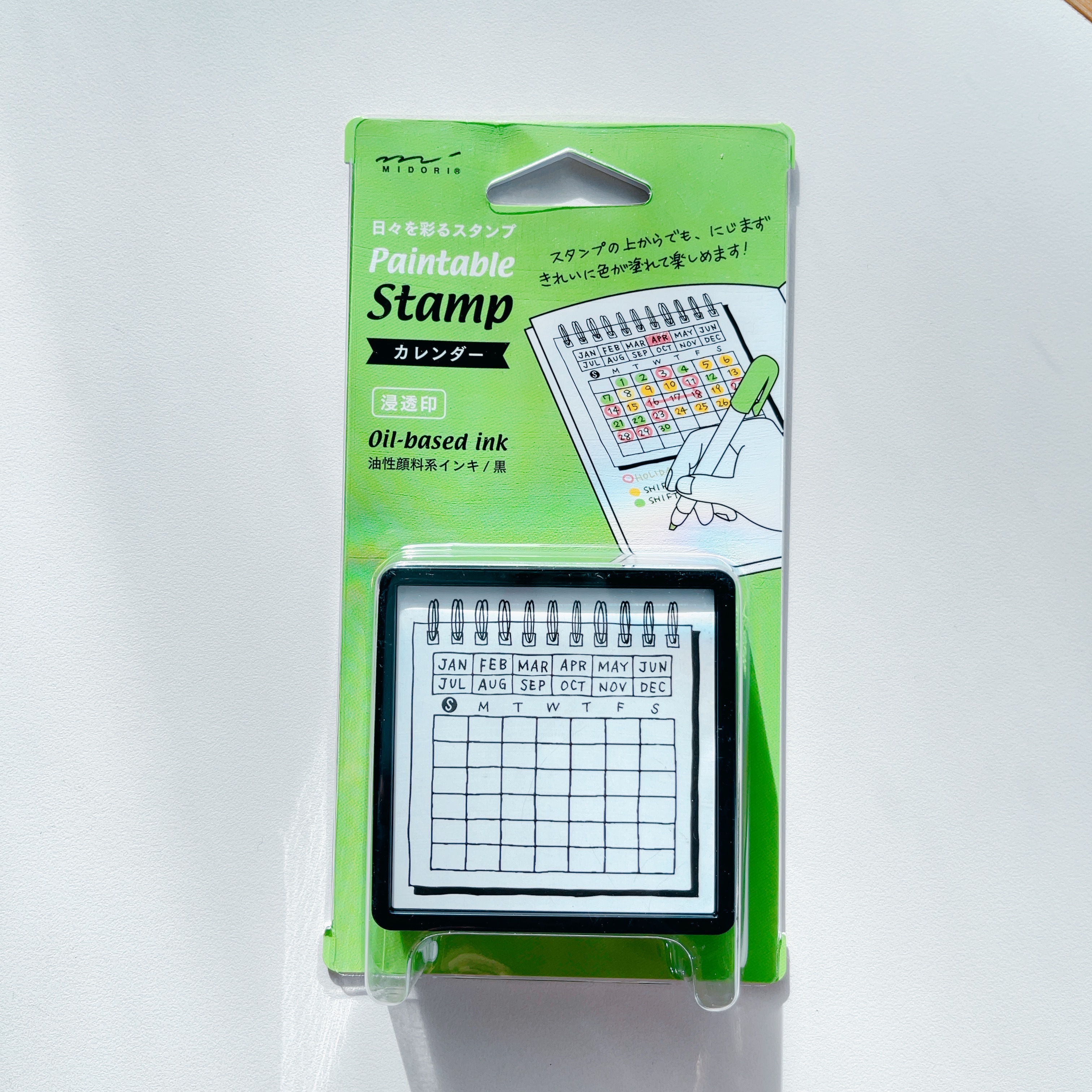 MIDORI 手繪浸透印章 日曆