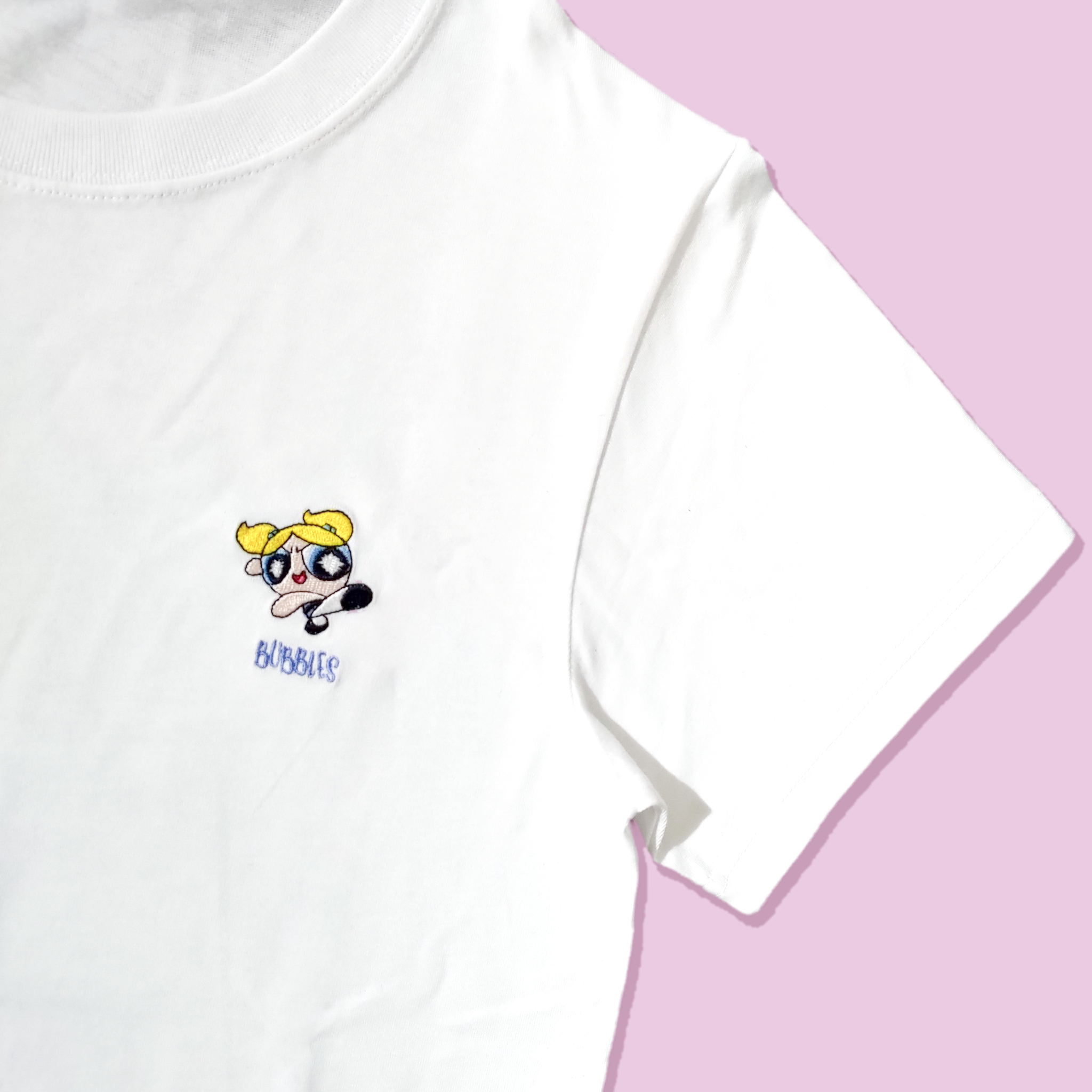飛天小女警-電繡款T-shirt-泡泡-白-S/M/L