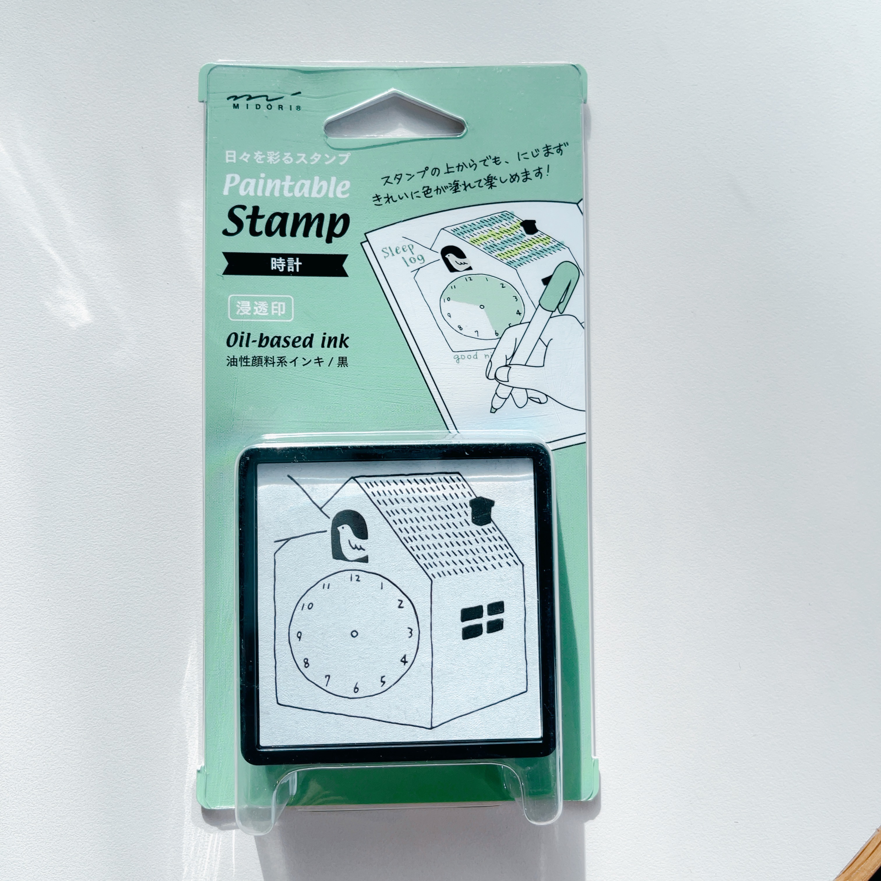MIDORI 手繪浸透印章 時鐘