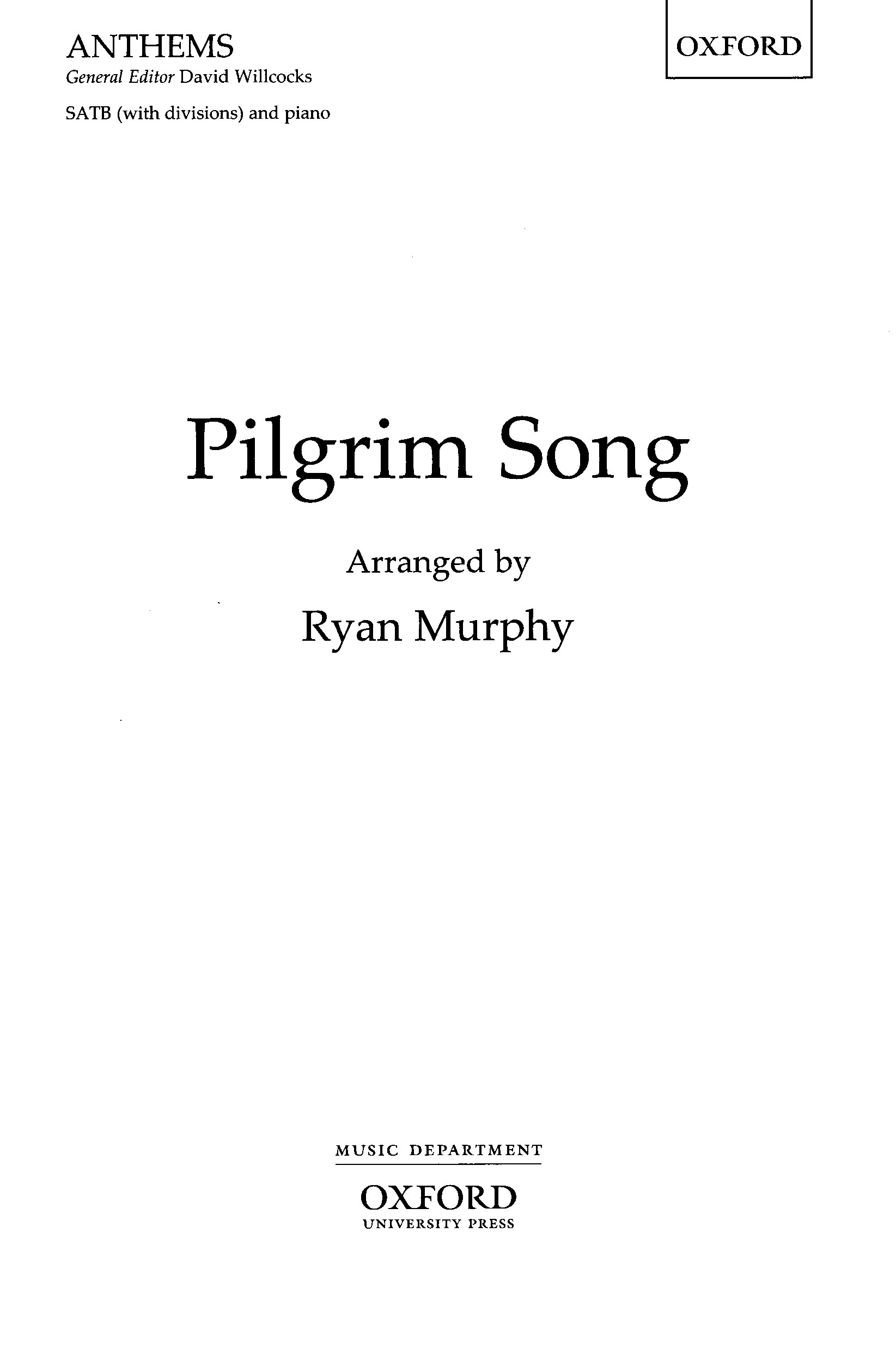 【混聲四部】《Pilgrim Song》