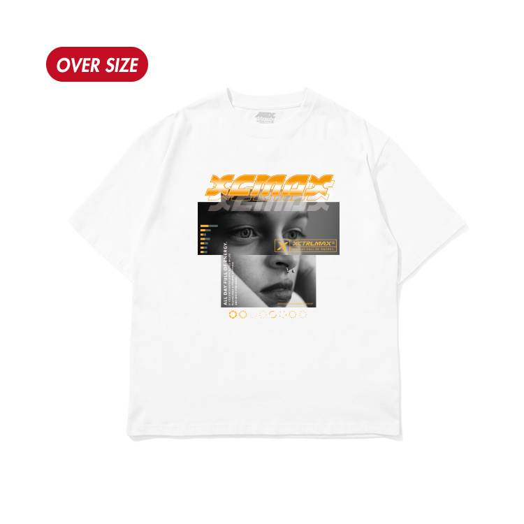 MAXXC  FACE錯視短T-白