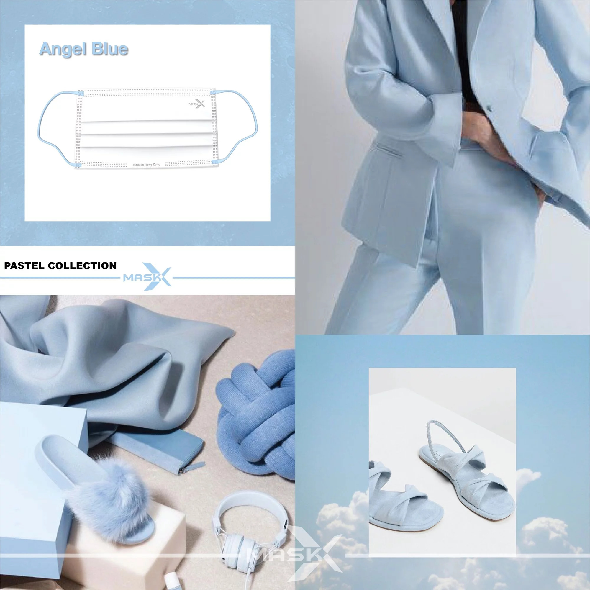 🛡️1片口罩,全店任選🛡️【中童口罩】Level 3【Mask X】99 櫻花粉 x 天使藍 (中童) 30片裝 (獨立包裝)