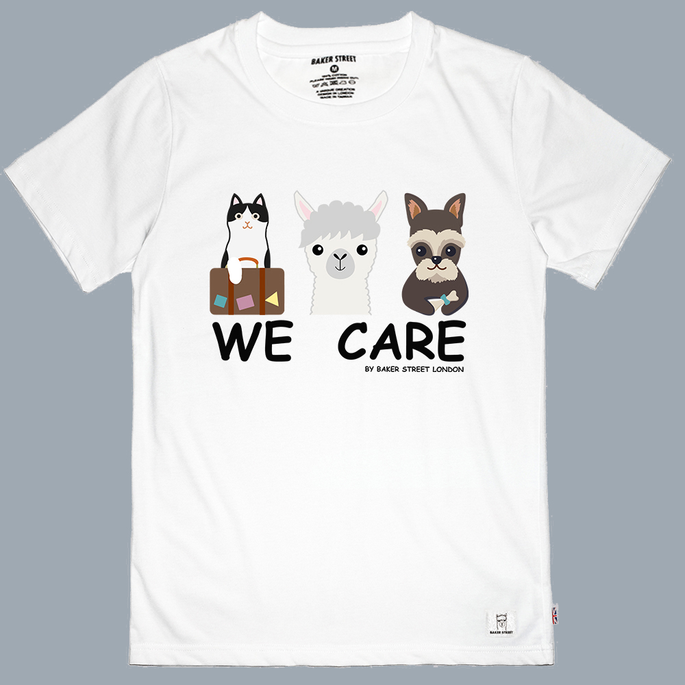 We Care 駝駝守護貓狗 短T